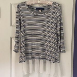 3/4 length jersey knit sweater